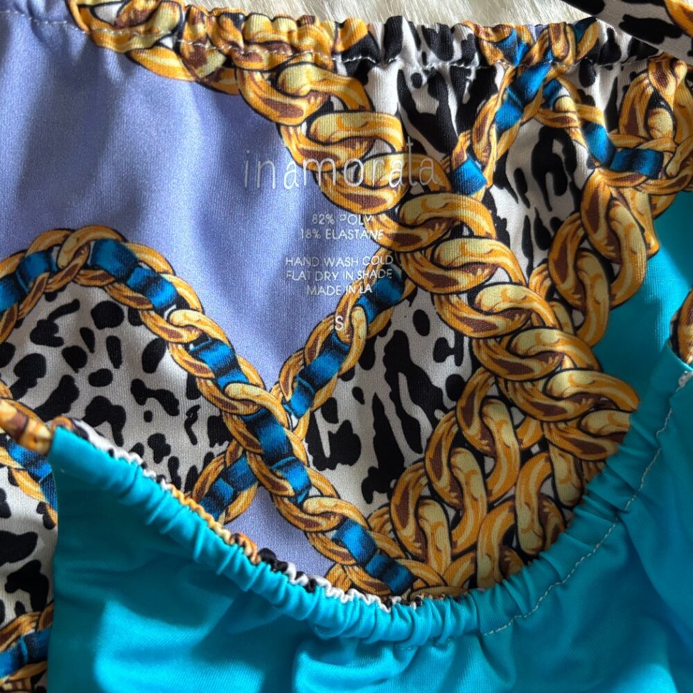 Inamorata Las Olas Bottom in Lavender Leopard Link, Small - Picture 4 of 5